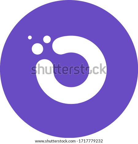 orchid token coin logo vector icon