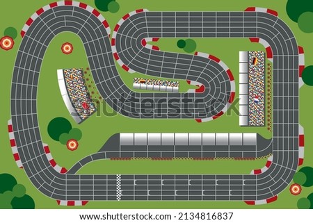 racing track for toy cars. you can compete with up to nine friends at the same time or have real mini racing competitions.