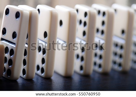 Similar – Image, Stock Photo Domino the parlour game