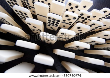 Similar – Image, Stock Photo Domino the parlour game