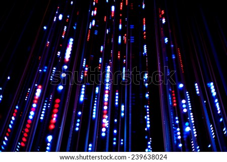 Defocused Technology Blue Red Light Background