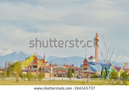 SOCHI, RUSSIA-February, 7 2015: Sochi adventure park. Built for the 2014 Olympic Games, located near the Olympic Park.