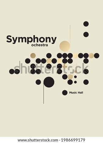 Modern symphony orchestra template. Vector Illustration.