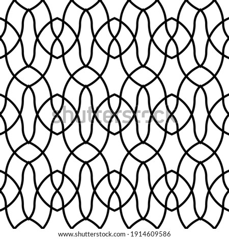 Design seamless decorative pattern. Abstract monochrome lacy background. Vector artv