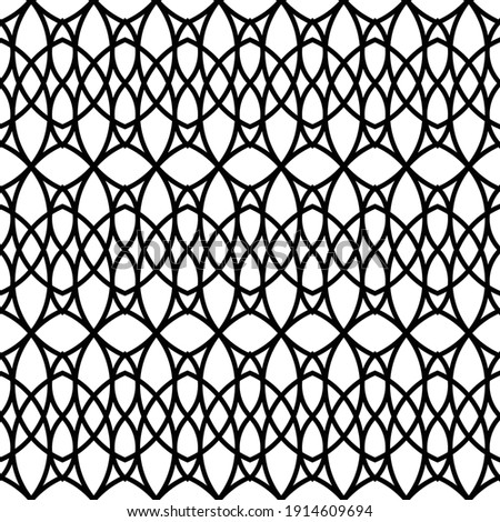 Design seamless decorative pattern. Abstract monochrome lacy background. Vector artv