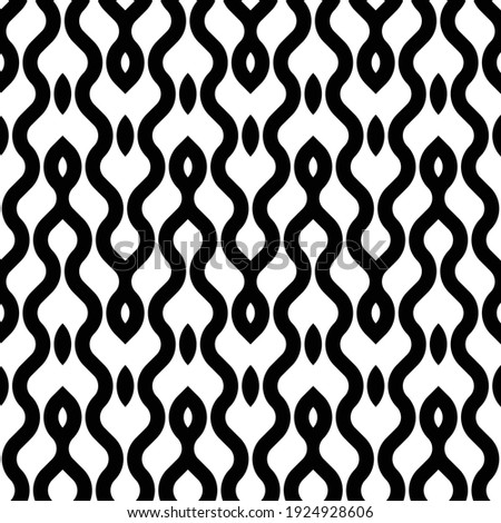 Design seamless monochrome zigzag pattern. Abstract waving background. Vector artv