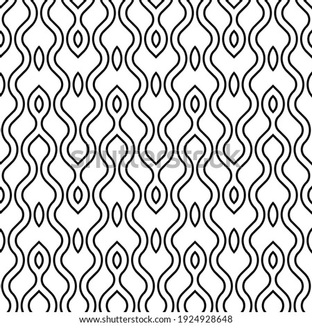 Design seamless monochrome zigzag pattern. Abstract waving background. Vector artv