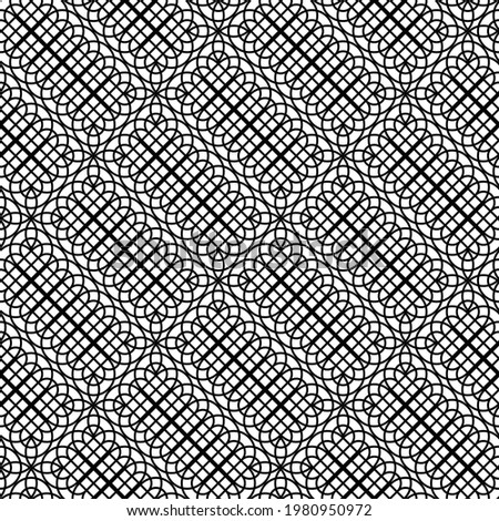 Design seamless monochrome pattern. Abstract geometric background. Vector artv