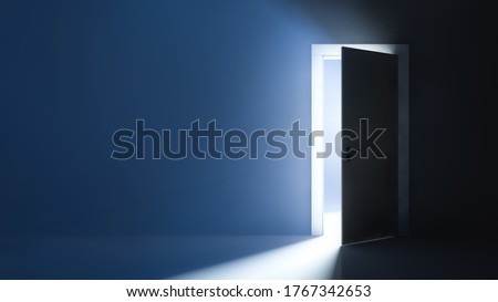 Similar – Image, Stock Photo Light behind the door covered with a curtain