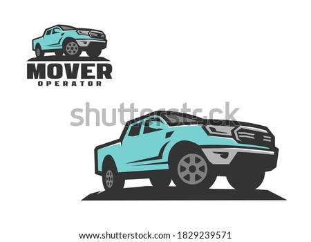 Pickup logo vector for template. Pick up logo template vector. Creative pickup illustration for logo template.