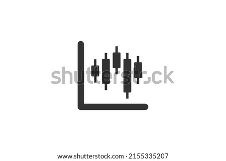 candle stick chart icon vector modern style.