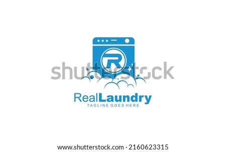 R logo LAUNDRY for branding company. letter template vector illustration for your brand. Stock foto © 