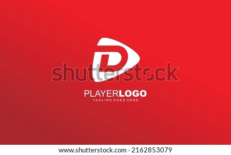 D logo Play for branding company. sign template vector illustration for your brand.