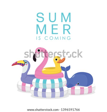 Similar – Image, Stock Photo Flamingo swimming animal