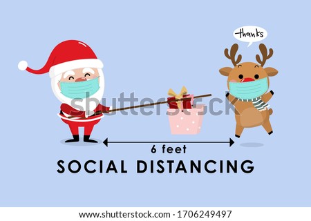 Similar – Image, Stock Photo Merry Christmas.Protective surgical mask with christmas ornament