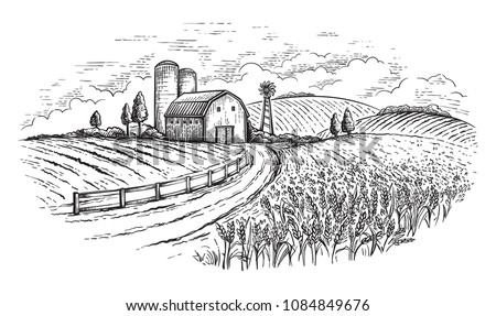 Similar – Rural landscape Field