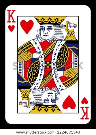 King of Hearts playing card - Classic design.