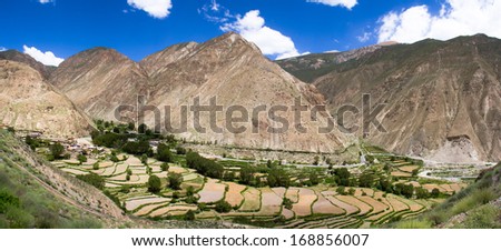 beautiful landscape in Tibet plateau