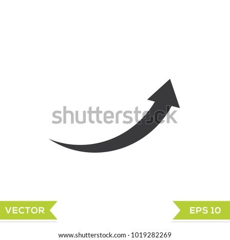 arrow pointer  black web icon flat on white background vector template illustration  Foto d'archivio © 