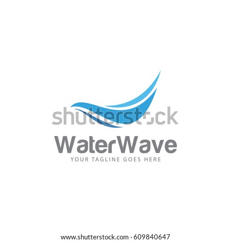 water wave concept logo icon vector termplate