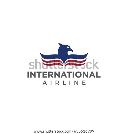 eagle airline logo icon vector template