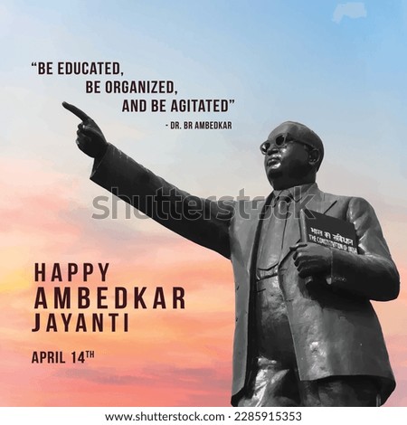 Happy AmbedkarJayanti  
Dr BR Ambedkar, Babasaheb, Indian Constituency, Celebrations Social media Post Design Template 