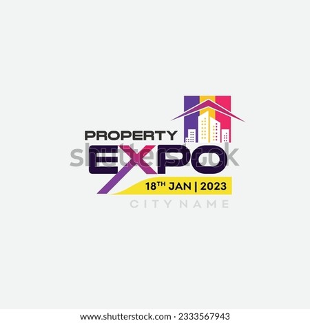 Real Estate Property Expo Logo, Home concept,  Abstract logo unit Vector Design