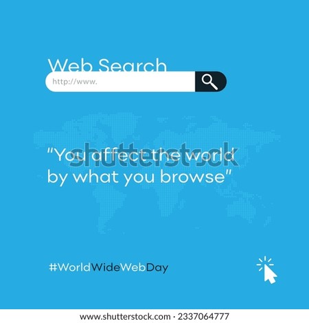 World Wide Web Day, Creative Quotes Social Media Template Design Vector 