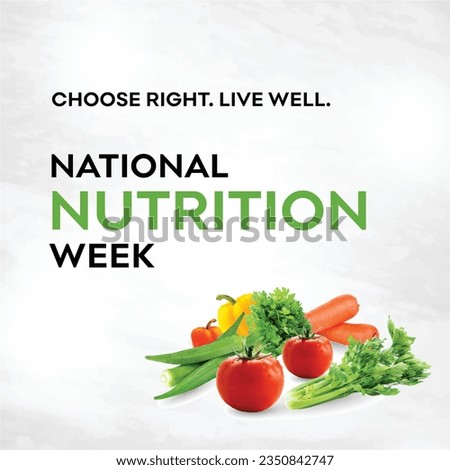 National Nutrition Week, Social Media Design Template. 1st-7th Sept. Choose Right. Live Well.