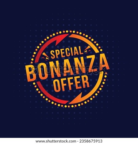 Special Bonanza Offer Retro Vintage Lights Logo Template. Special Discount Offer Logo. Advertising Logo Design