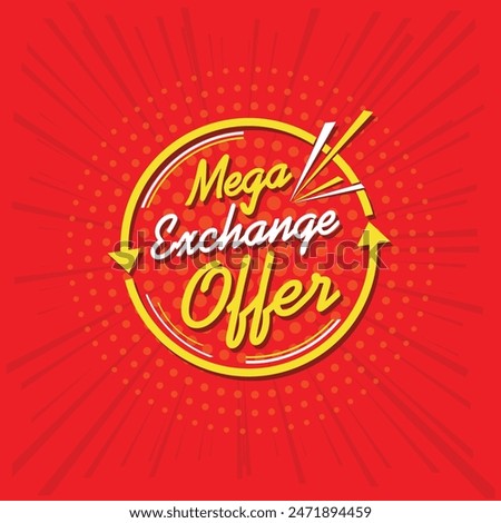 Mega Exchange offer Logo Unit Vector Design. Retail, Sale, Electronics, E commerce, Shopping, Online Shopping Logos