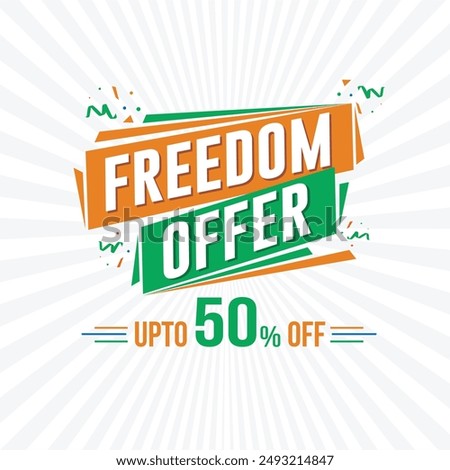 Freedom Offer Sale Logo Label Unit Vector Design