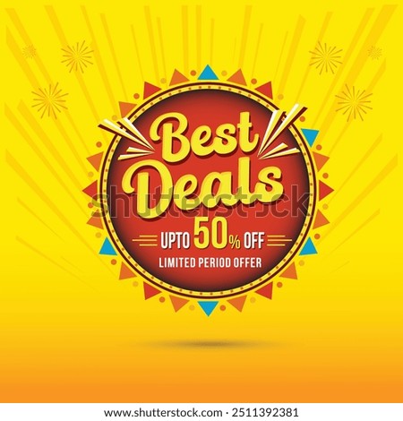 Best Deals Logo Label Unit Vector Design. Retail, Sale, Textiles, Electronics, Gadgets, online shopping, E commerce Logo Design. Advertising, Marketing, Promotional Logo