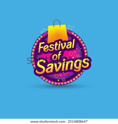 Festival Sale. Shopping, Savings Logo Design vector. Retail  Market Sales Offer Advertising Concept