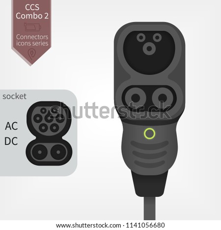 Electric Car charging plug Type 2 CCS Combo 2 Europe