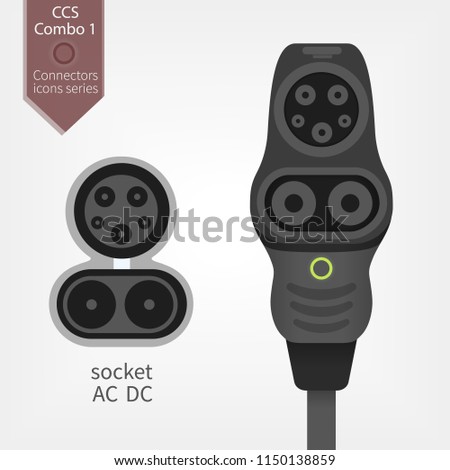 Electric Car charging plug Type 1 CCS Combo 1