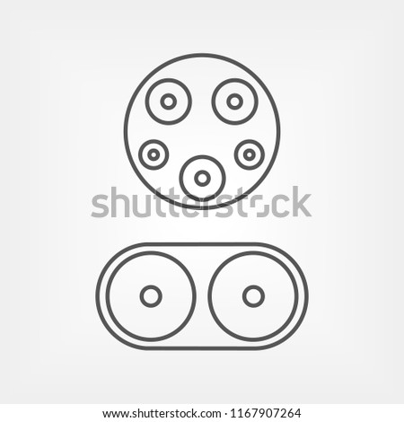 Electric Car charging plug Type 1 CCS Combo 1. Line icon