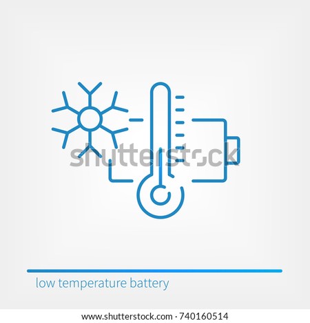 Battery with thermometer