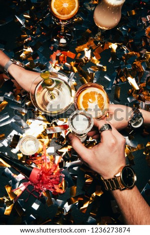 Similar – Image, Stock Photo Party is over | empty bottles with text space