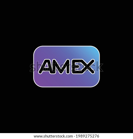 Amex blue gradient vector icon