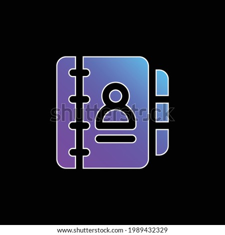 Micromediabox Free Stock Creative Item Agenda Blue Gradient Vector Icon