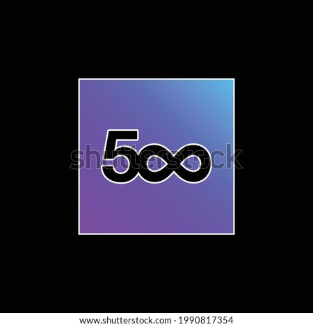 500px blue gradient vector icon