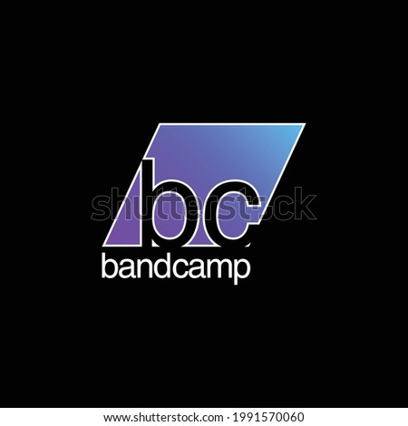 Bandcamp Logo blue gradient vector icon