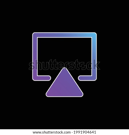 Airplay blue gradient vector icon