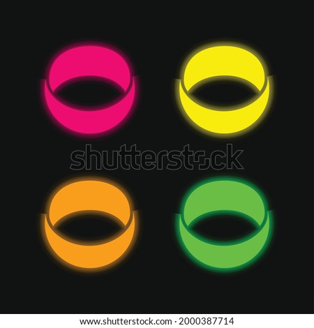 Ashley Madison Social Logo four color glowing neon vector icon