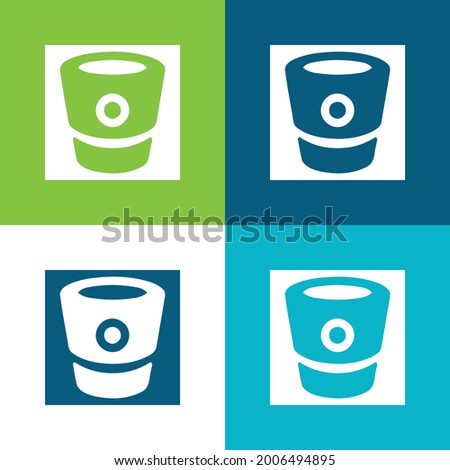 Bitbucket Logo Flat four color minimal icon set