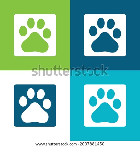 Baidu Logo Flat four color minimal icon set