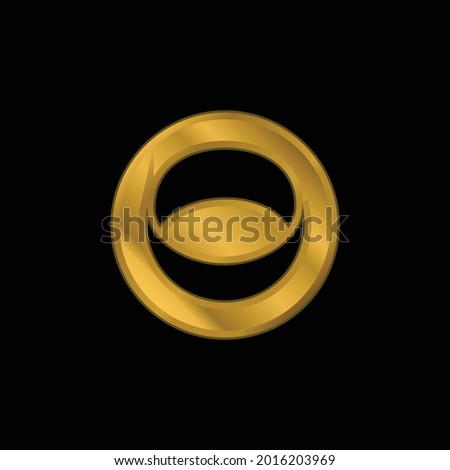 Ashley Madison Social Logo gold plated metalic icon or logo vector
