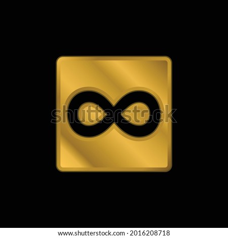 500px Logo gold plated metalic icon or logo vector