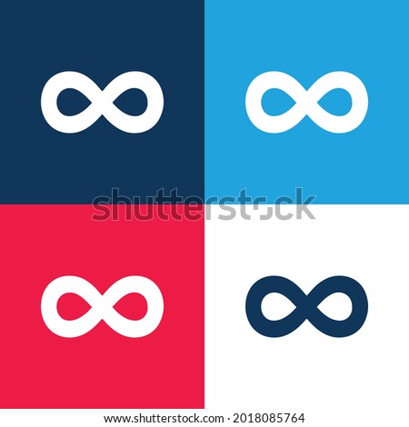 500px Logo blue and red four color minimal icon set